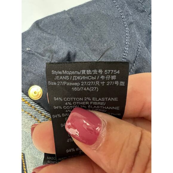 Tory Burch Straight Leg Jeans Dark Wash 27 - Picture 11 of 12